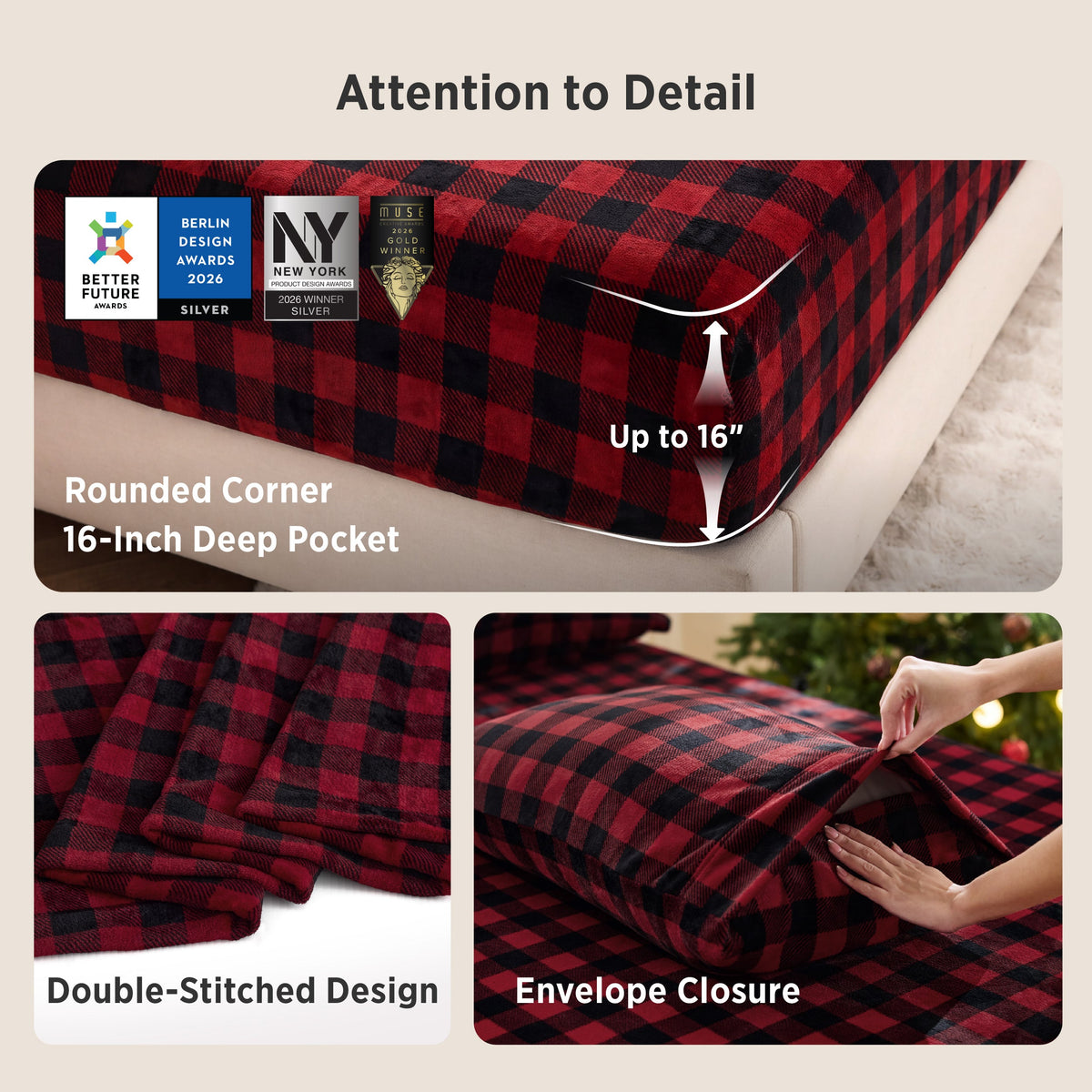 Anti-Static Flannel Sheet Set