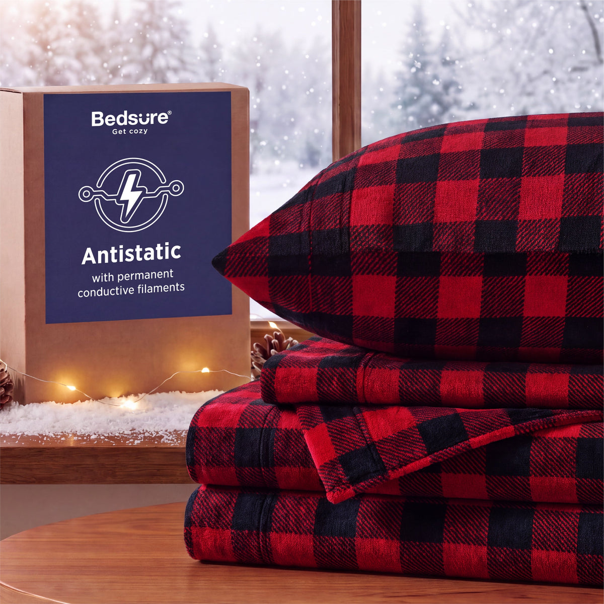 Anti-Static Flannel Sheet Set
