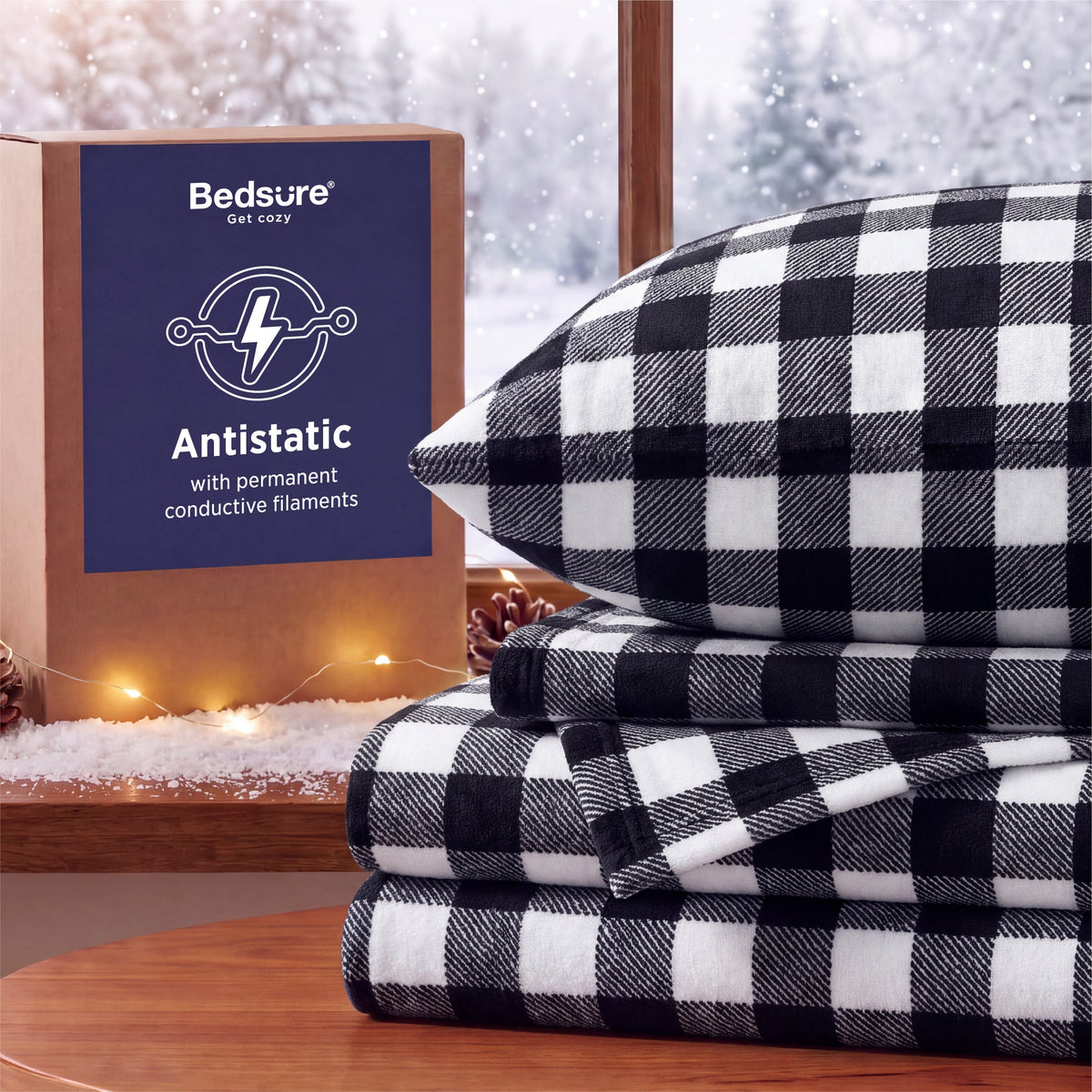 Anti-Static Flannel Sheet Set
