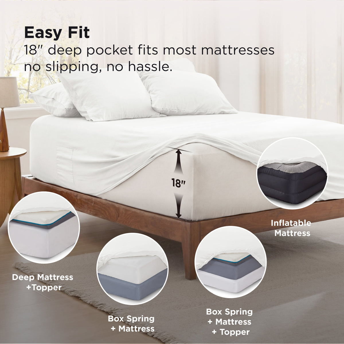 6-Pieces Extra Deep Sheet Sets