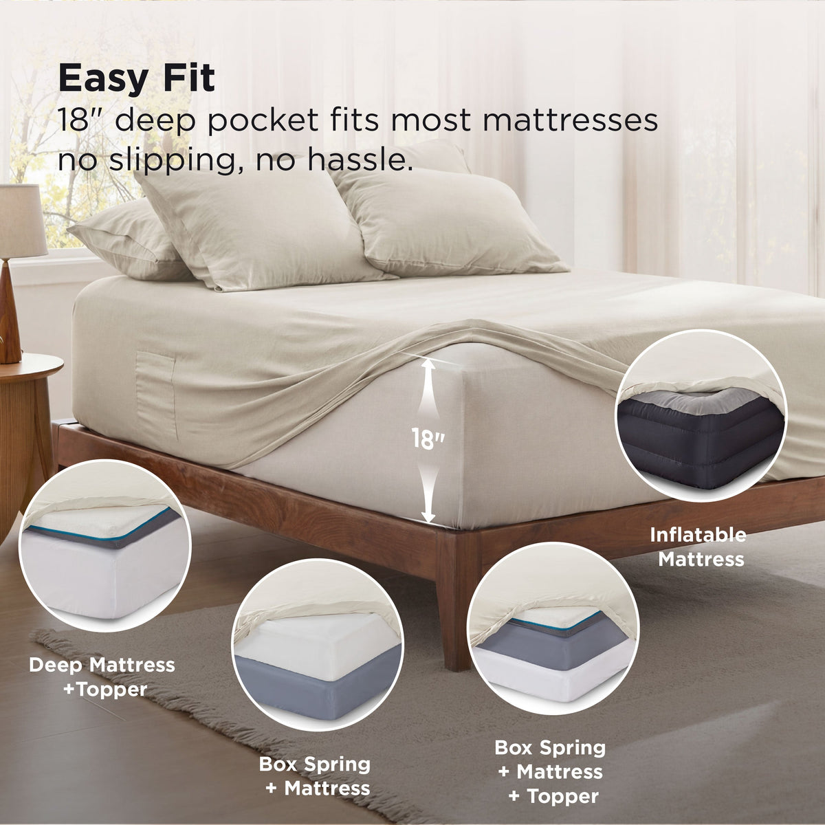 6-Pieces Extra Deep Sheet Sets